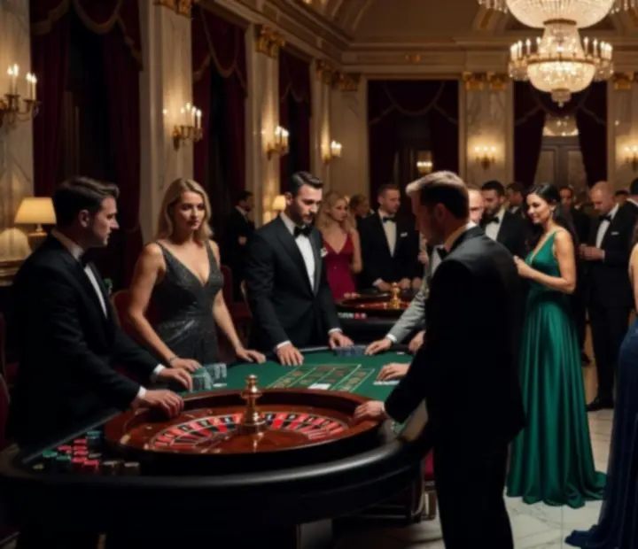 VIP wieczór kasynowy w eleganckiej sali eventowej